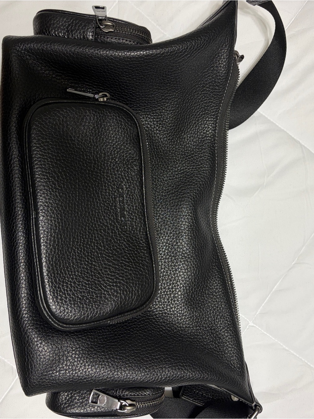 Coach finn cargo Pebbled Leather Sling Bag - Picture 1 of 5